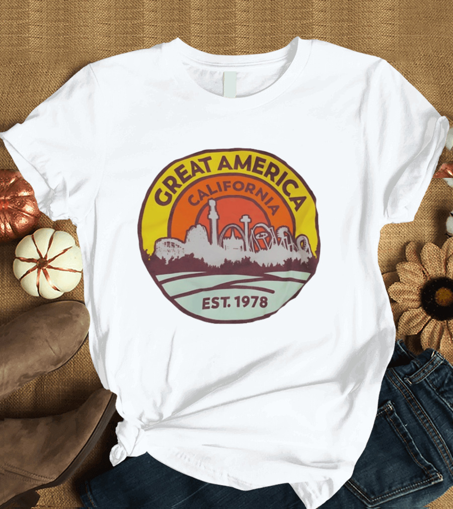 Great America California Est 1978 Roller Skyline T-Shirt