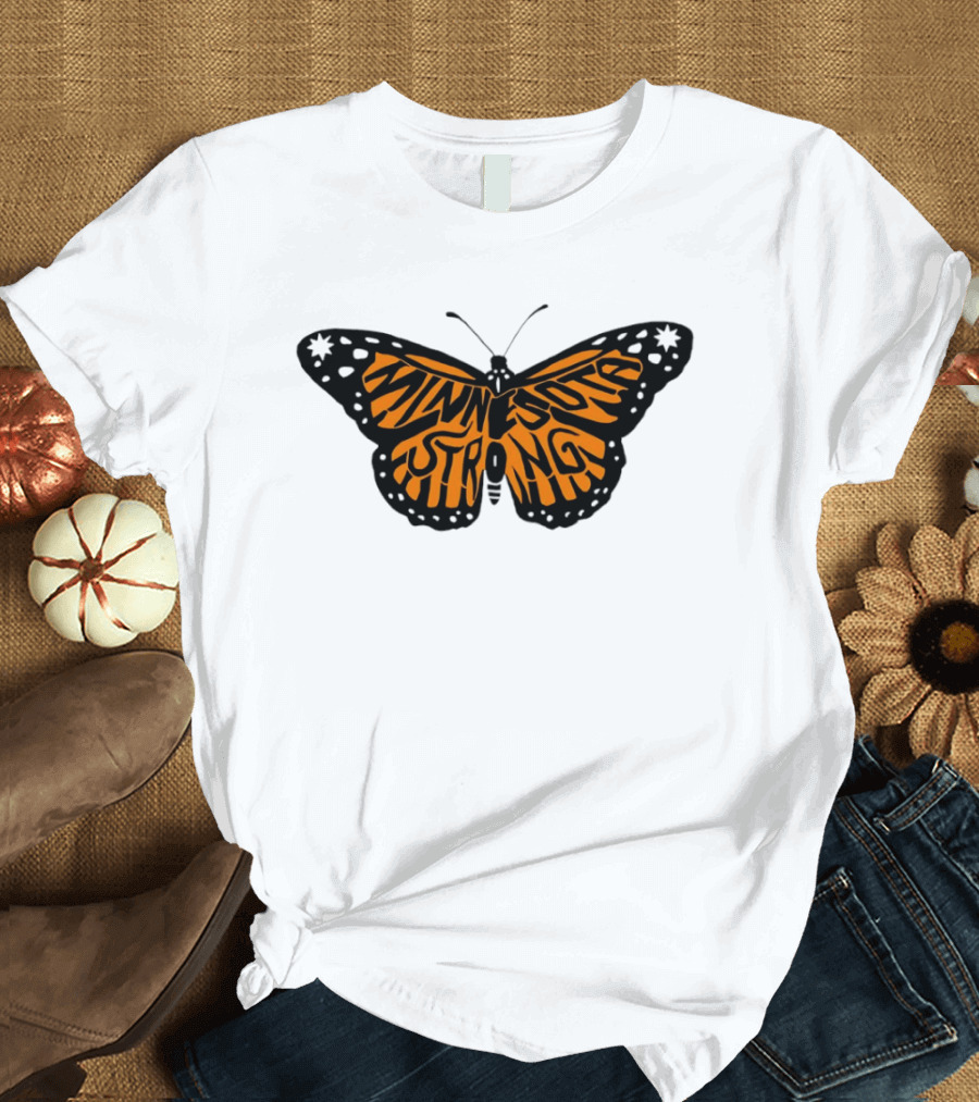 Minnesota Strong Monarch Butterfly Pride T-Shirt