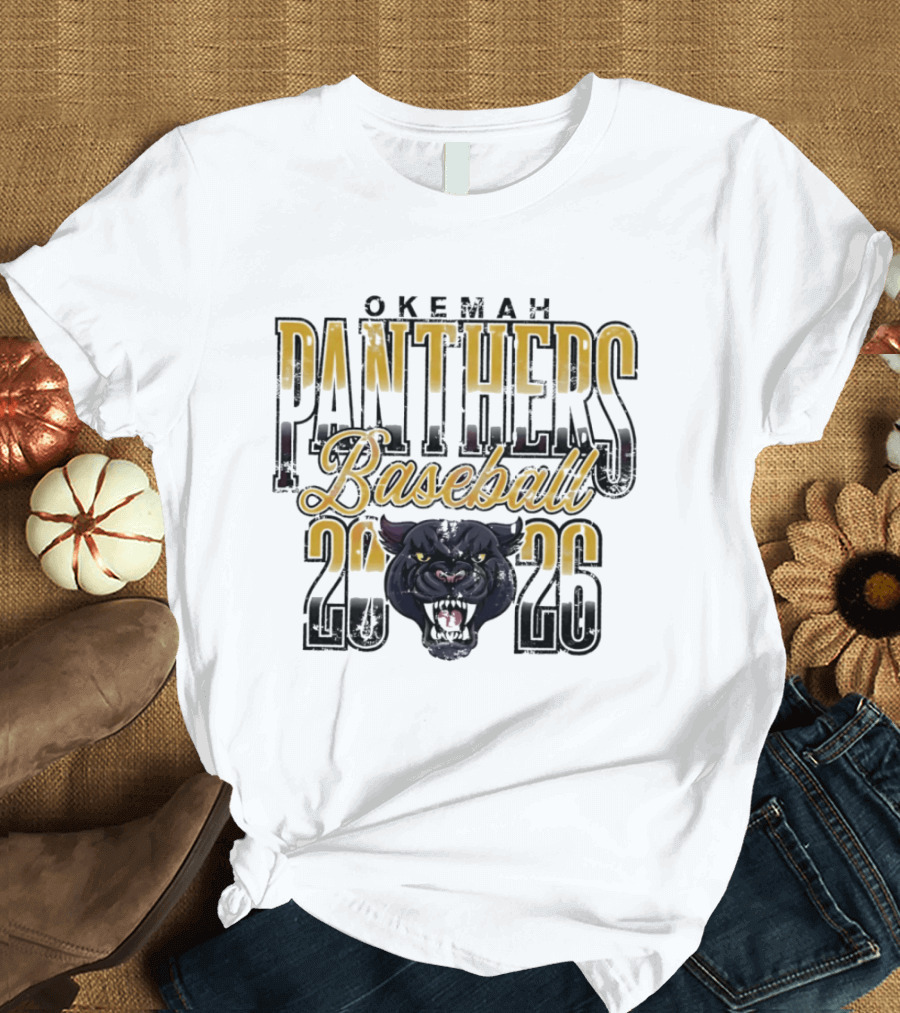 Okemah Panthers Baseball 2026 Vintage Team Spirit T-Shirt