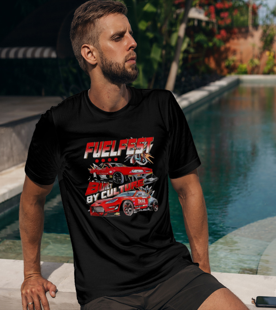 Fuelfest Built By Culture Red Racing Cars And Stars T-Shirt