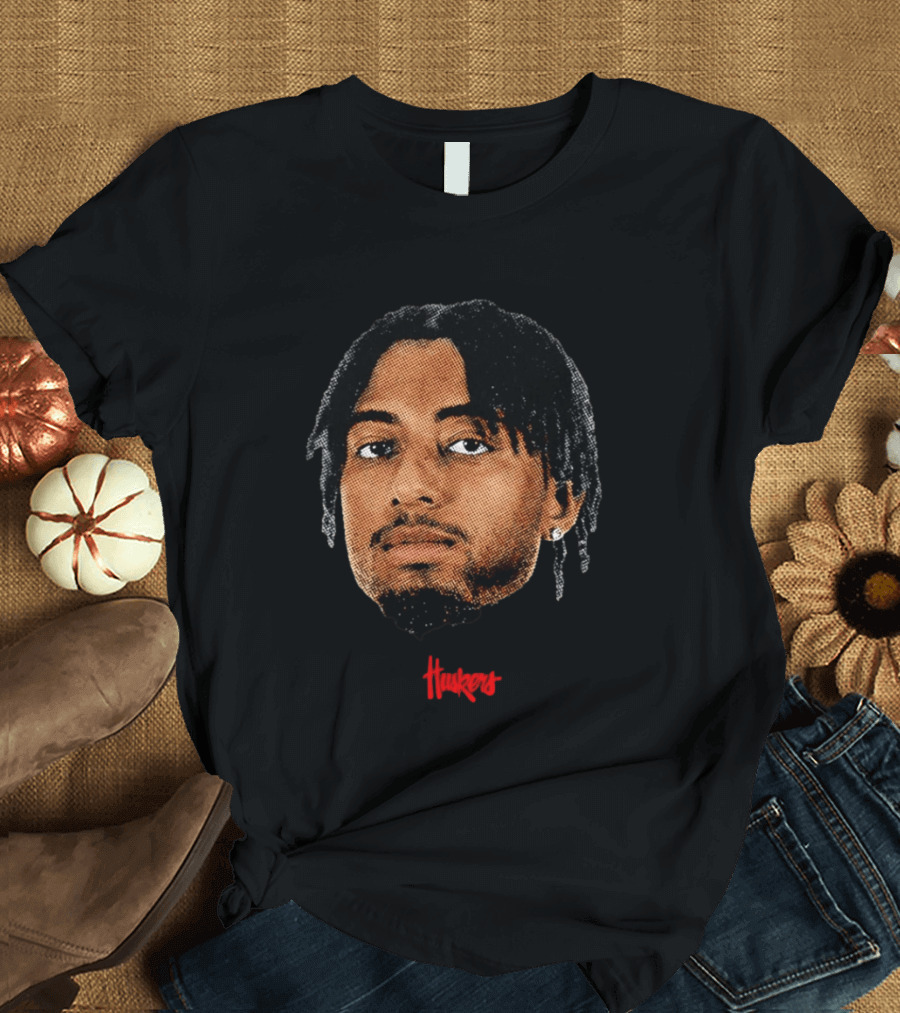 Kendall Blue Nebraska Cornhuskers Big Head Huskers T-Shirt