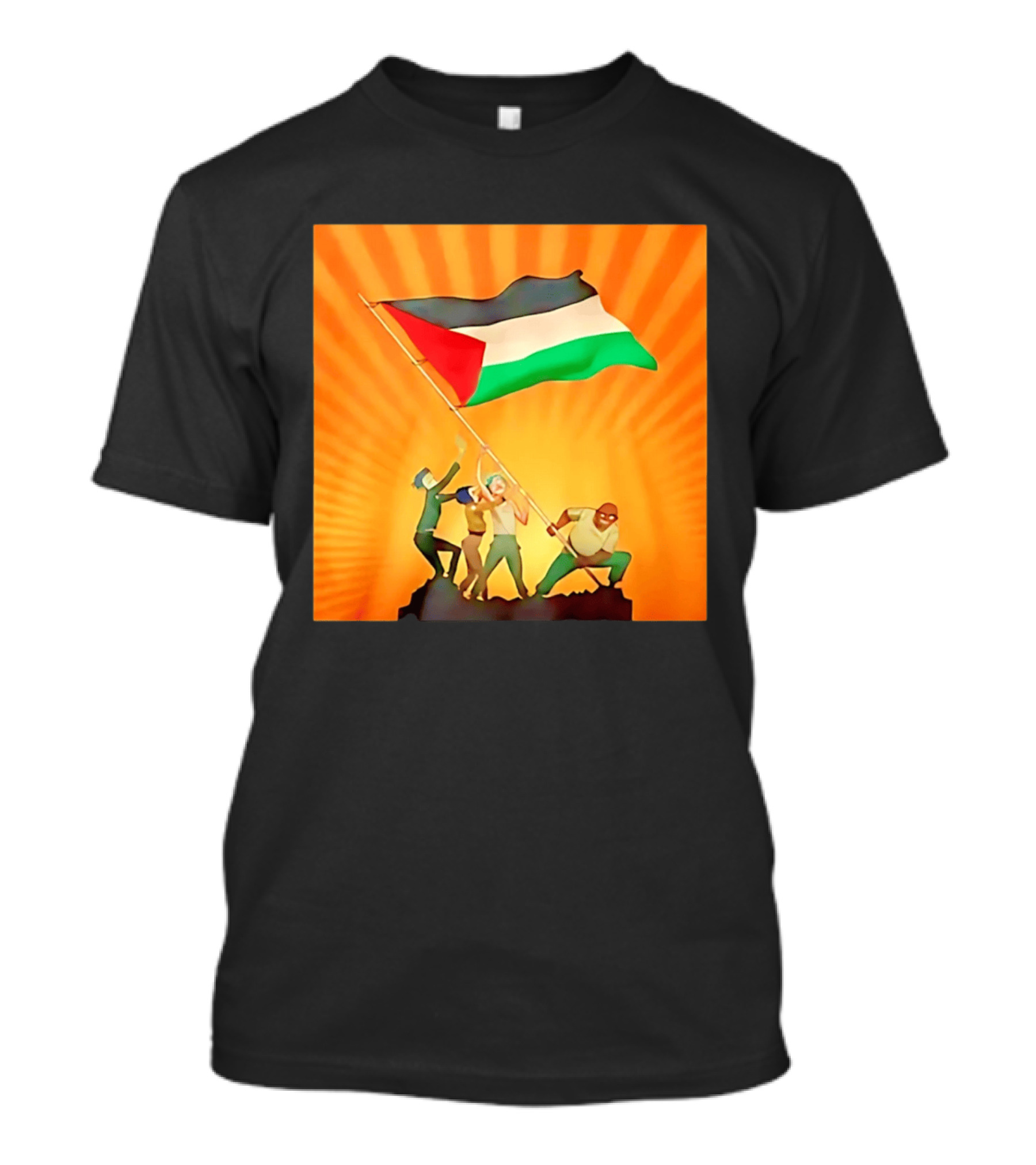 Gorillaz X Together For Palestine Flag Raising T-Shirt