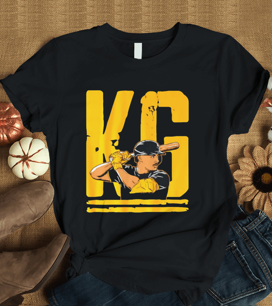 KG Konnor Griffin Pittsburgh Pirates Baseball Batter Cartoon T-Shirt