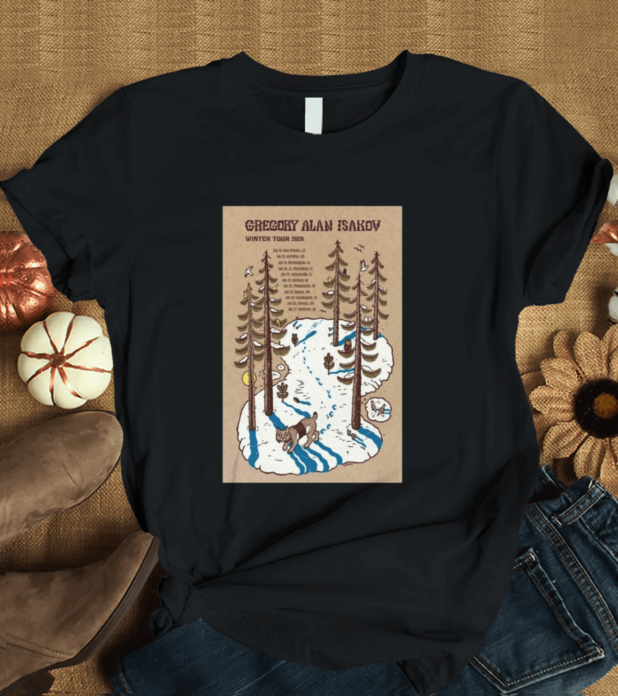 Gregory Alan Isakov Winter Tour 2026 New Orleans To Chicago Dates And Locations T-Shirt