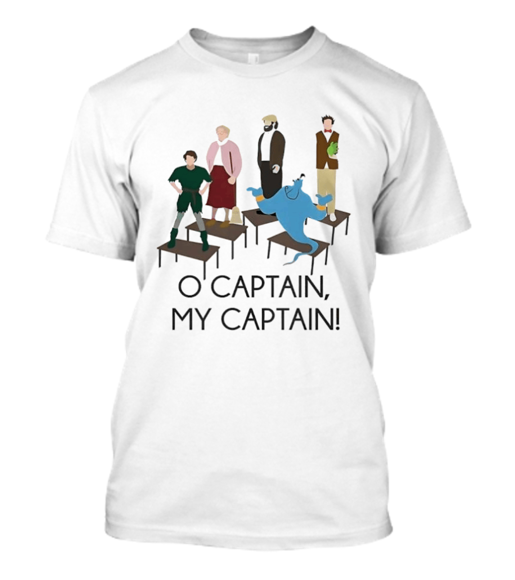Dead Poets Society O Captain My Captain Characters On Desks T-Shirt