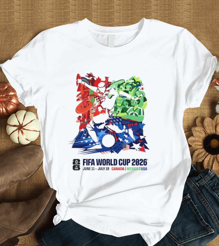 FIFA World Cup 2026 June 11 July 19 Canada Mexico USA T-Shirt