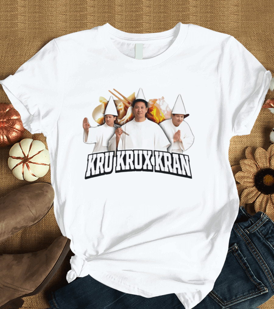 Kru Krux Kran Meme With Three Chefs And Dumplings T-Shirt