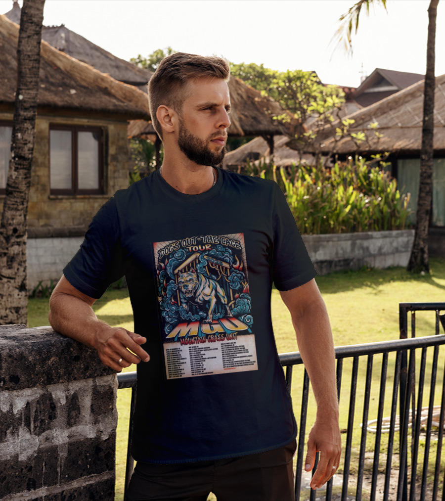 Dog's Out The Cage Tour 2026 Mountain Grass Unit MGU T-Shirt