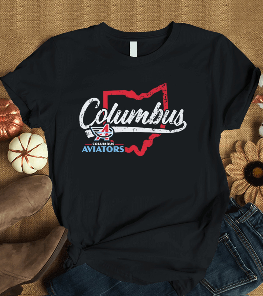 Columbus Aviators Ohio State Map '26 T-Shirt