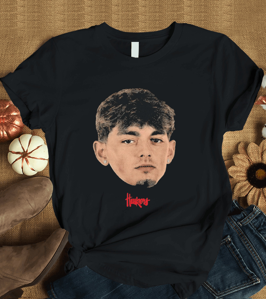 Connor Essegian Huskers Big Head Nebraska Cornhuskers T-Shirt