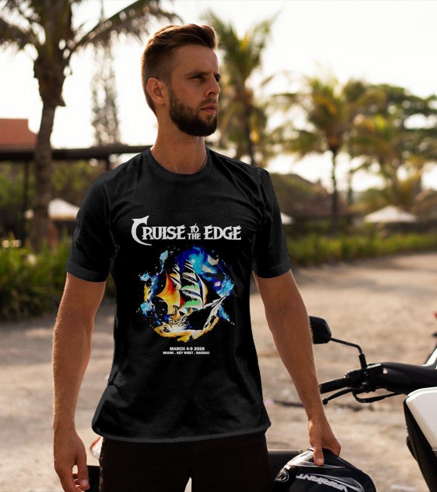 Cruise To The Edge 2026 March 4 9 Miami Nassau Bahamas Colorful Ship T-Shirt