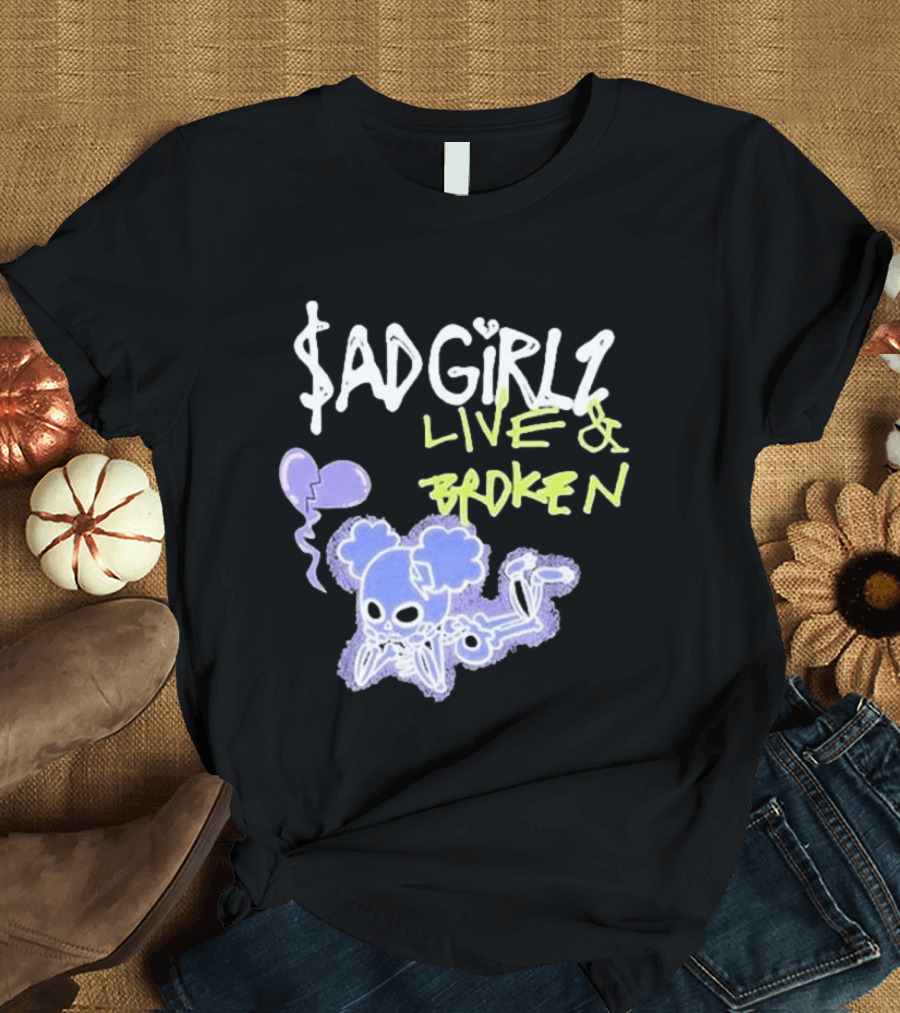 Junior H Sadgirlz Live And Broken Tour 2025 Skeleton Balloon T-Shirt