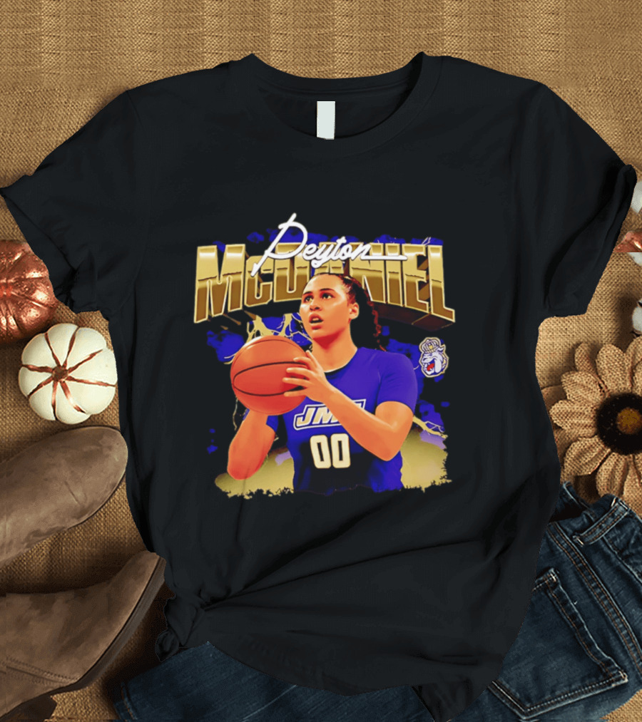 Peyton McDaniel JMU Basketball Player 00 NCAA James Madison Dukes T-Shirt