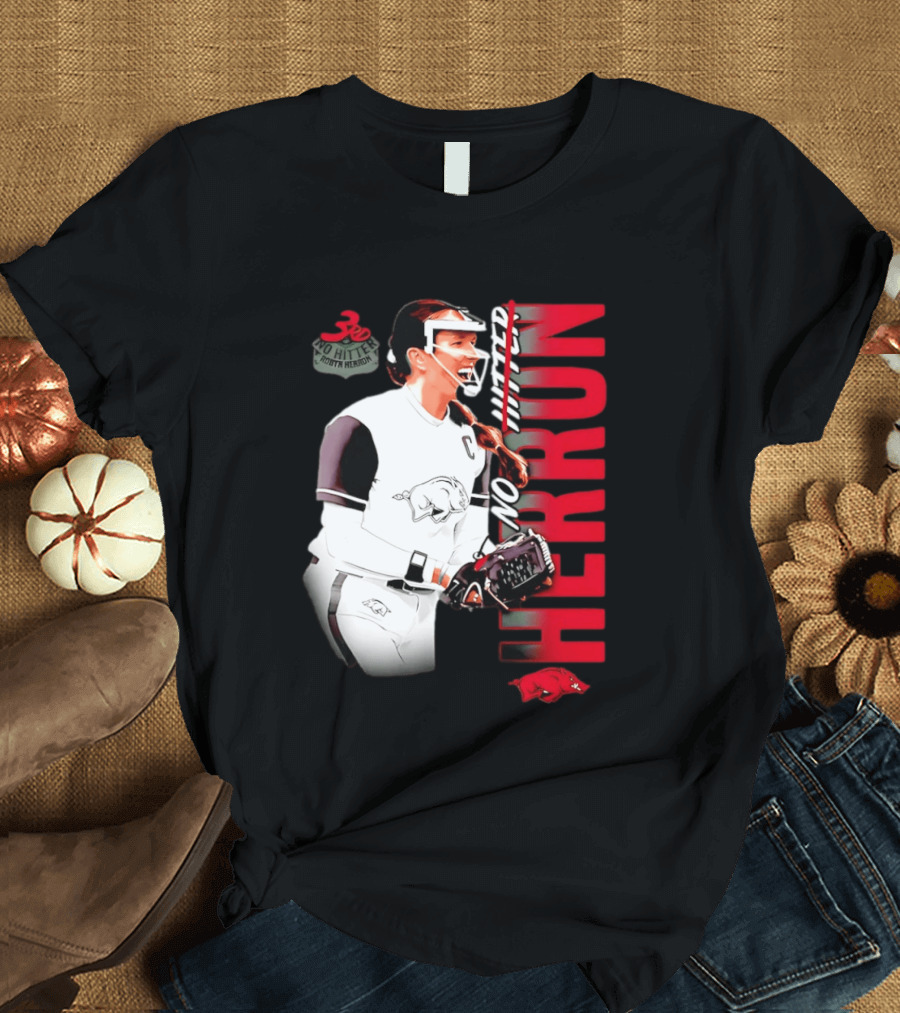 Robyn Herron Arkansas Razorbacks No Hitter No Hitz Herron T-Shirt