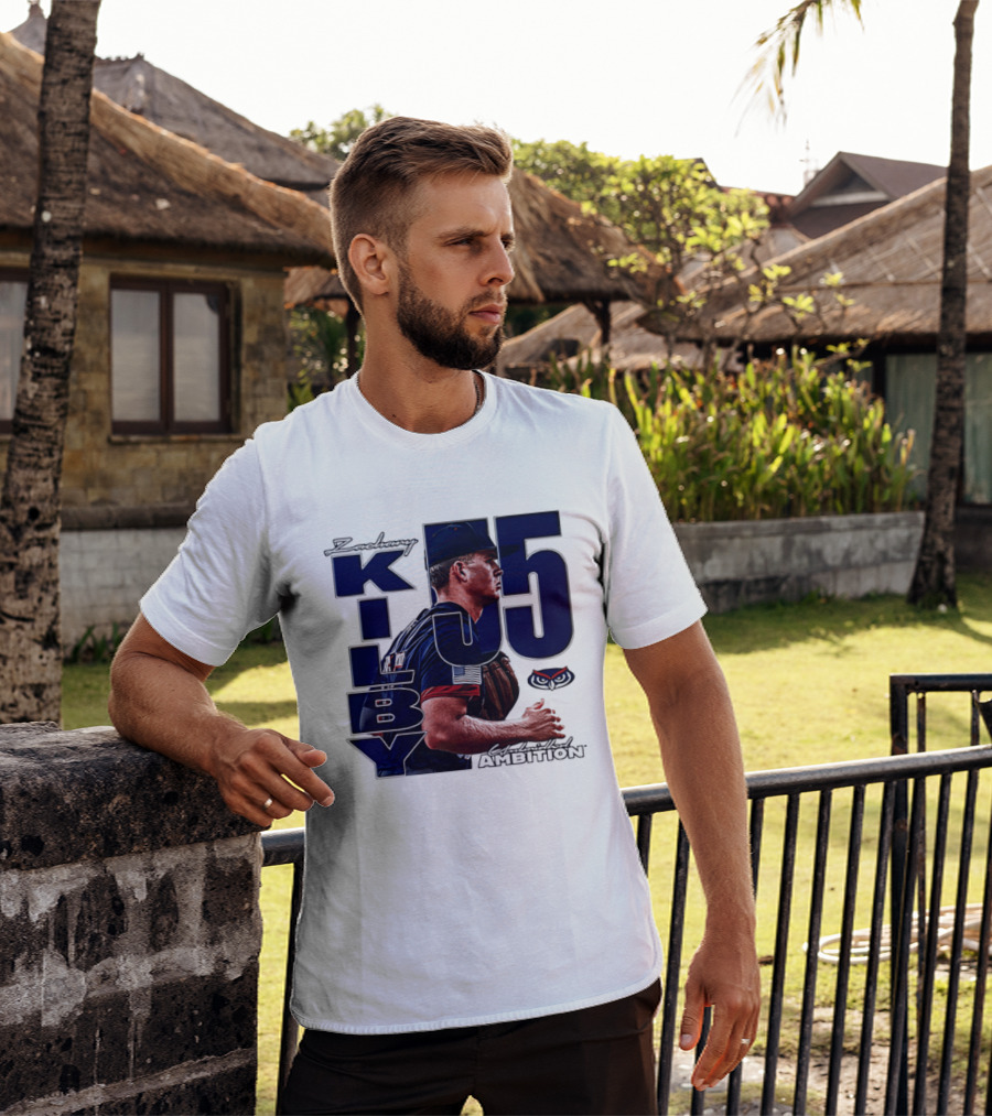 Zach Kilby 55 Baseball Ambition FAU Owls T-Shirt