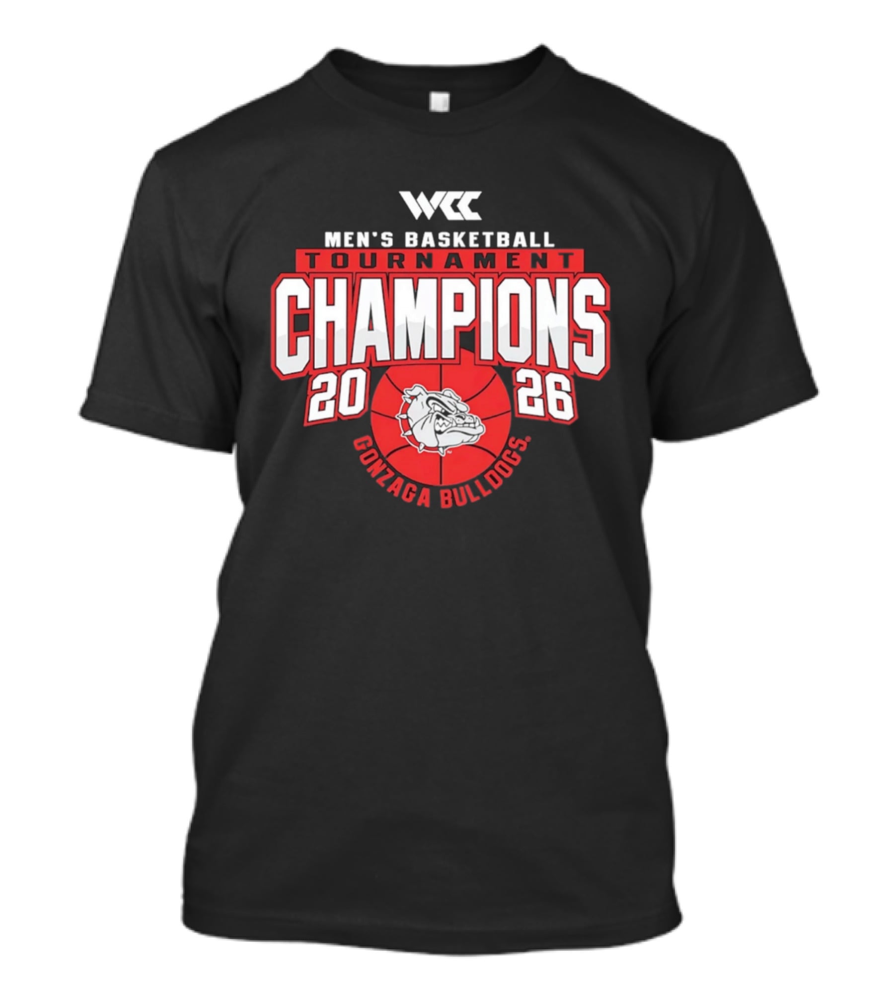 WCC Men's Basketball Tournament Champions 2028 Gonzaga Bulldogs T-Shirt
