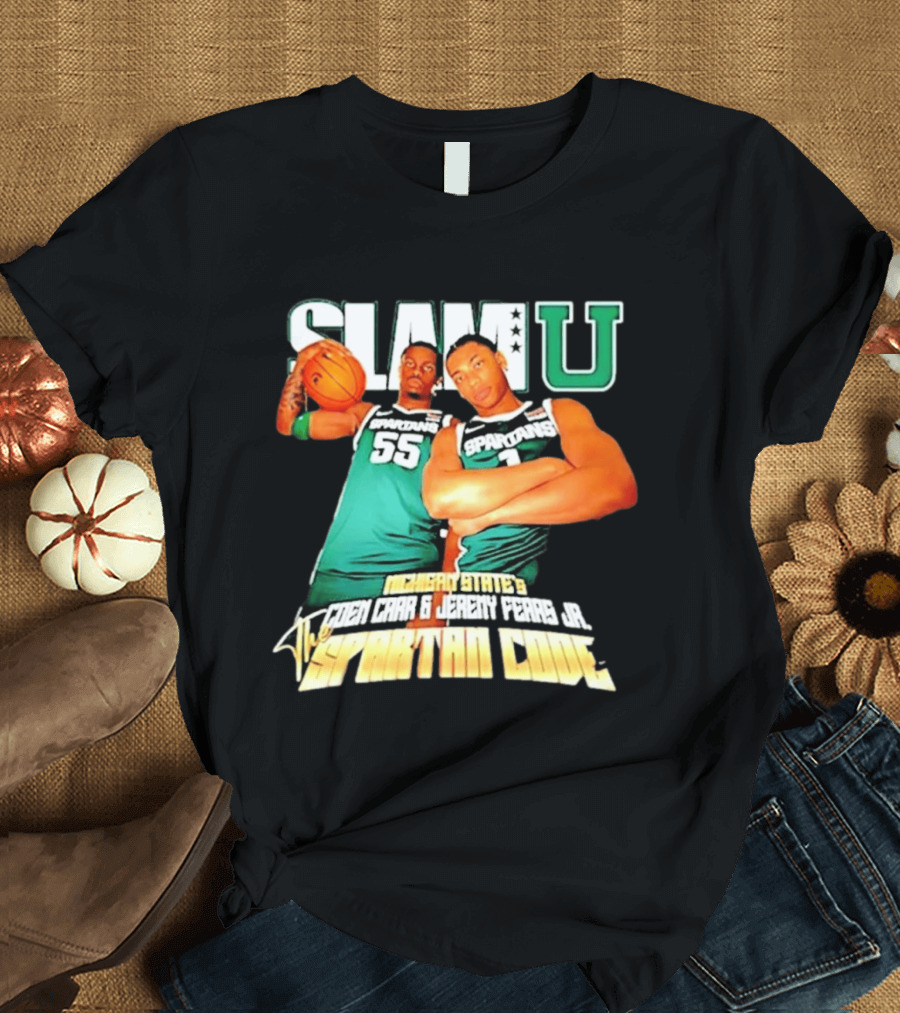 Michigan State Spartans Coen Carr Jeremy Fears Jr SlamU The Spartan Code T-Shirt