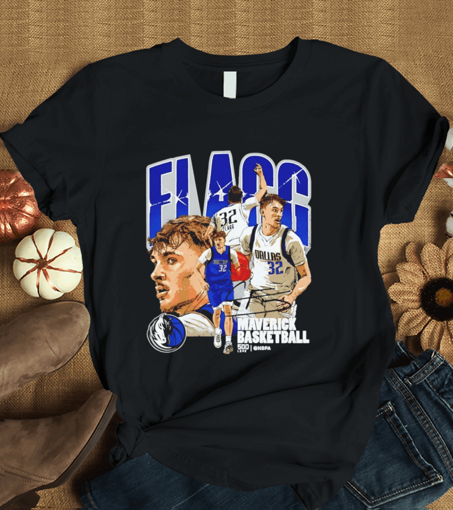 Maverick Basketball Cooper Flagg Dallas NBA 32 Collage T-Shirt