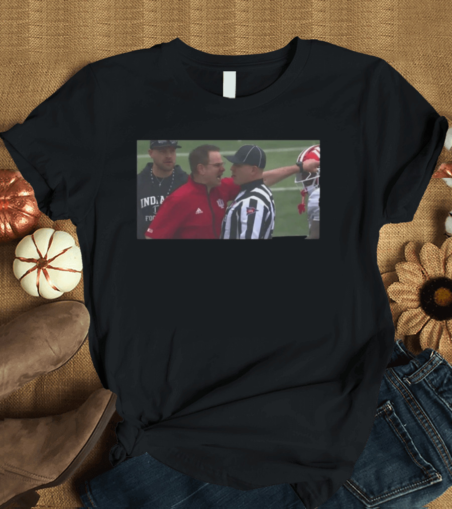 Curt Cignetti Indiana Football Referee Confrontation T-Shirt