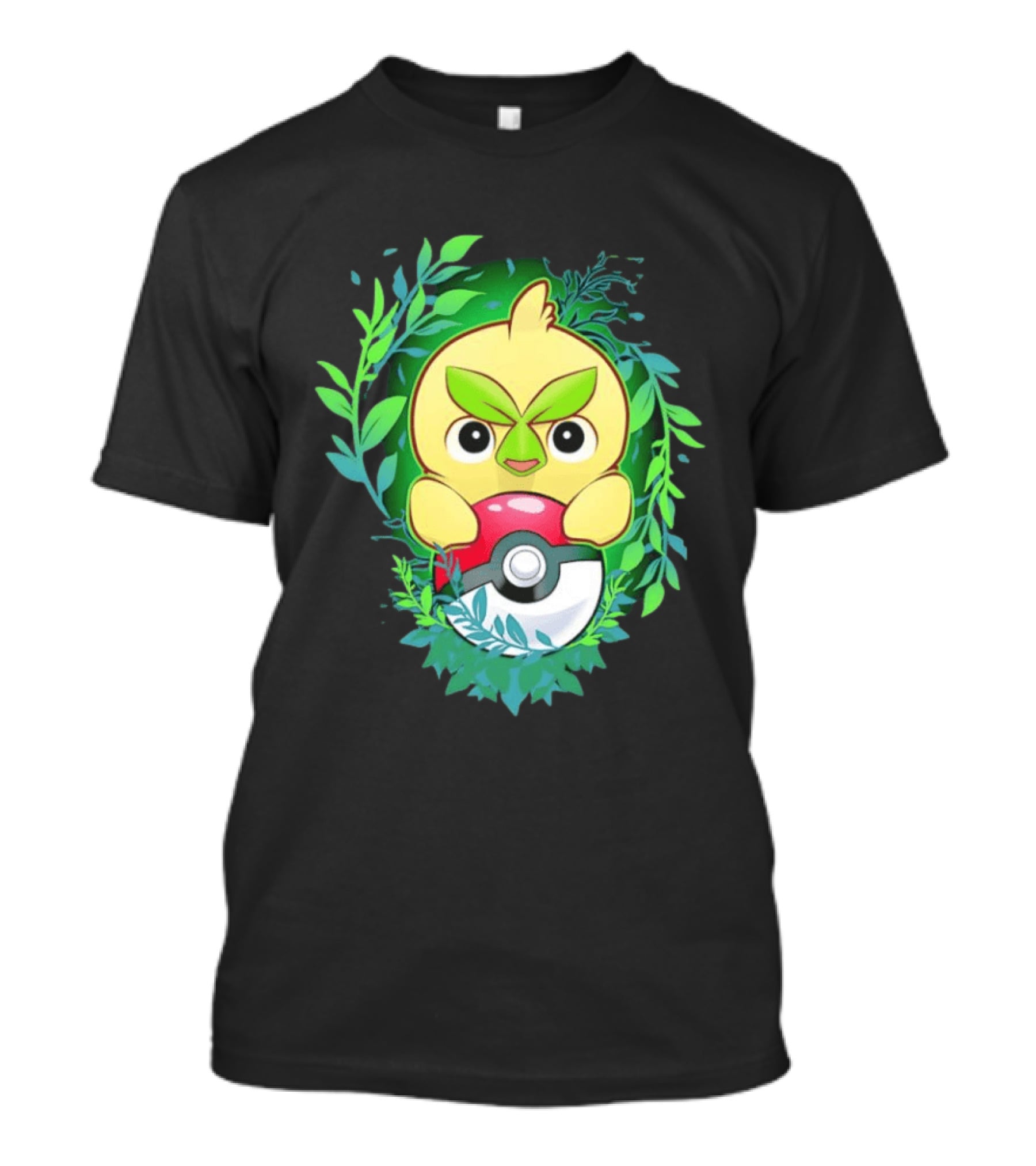 Pokémon Browt Grass Chicken Pokeball Forest T-Shirt
