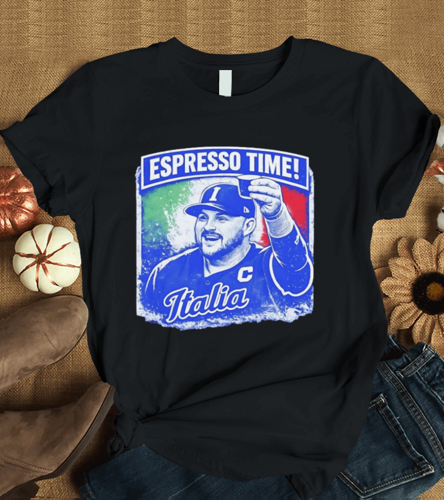 Espresso Time Italia Italy Baseball Celebration T-Shirt