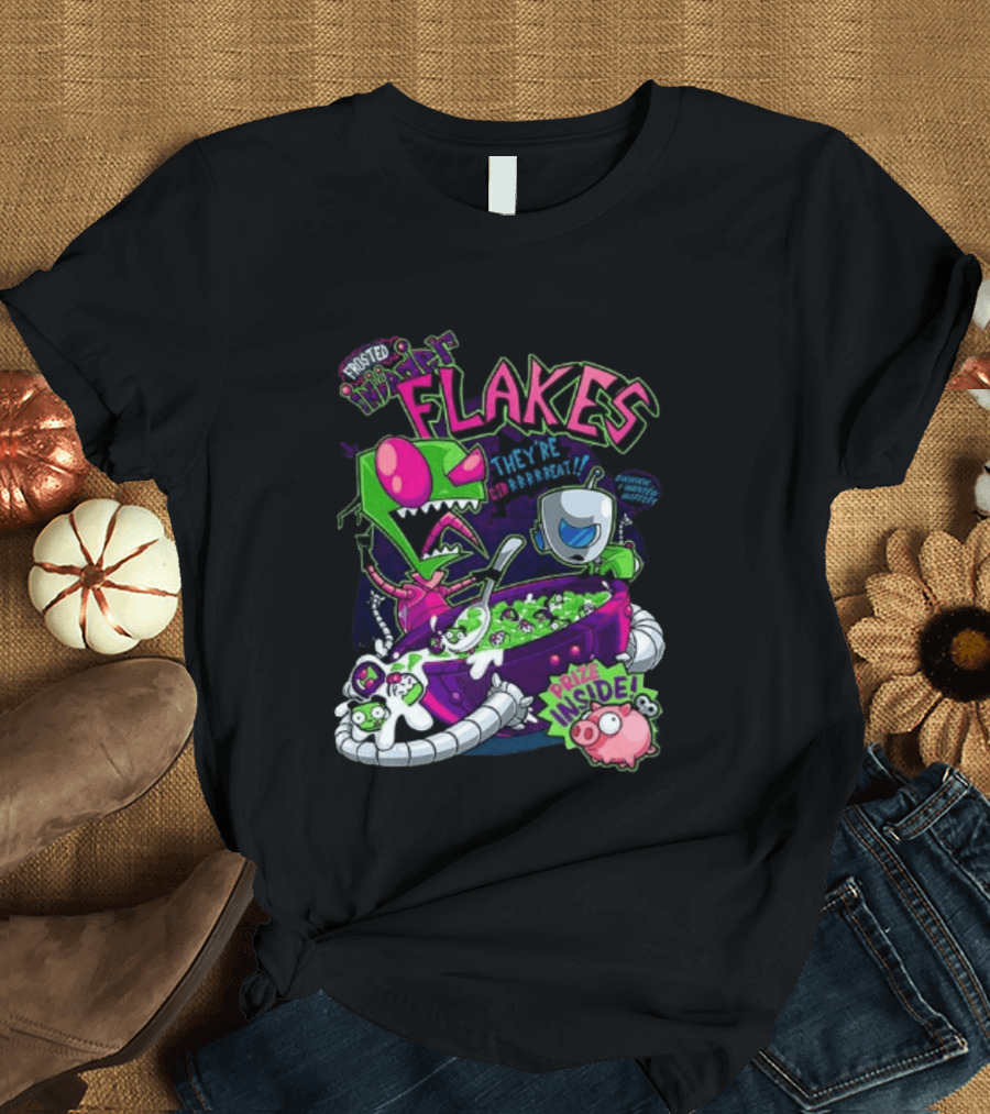 Frosted Invader Zim Flakes They're Irresistible With Prize Inside Piggy T-Shirt