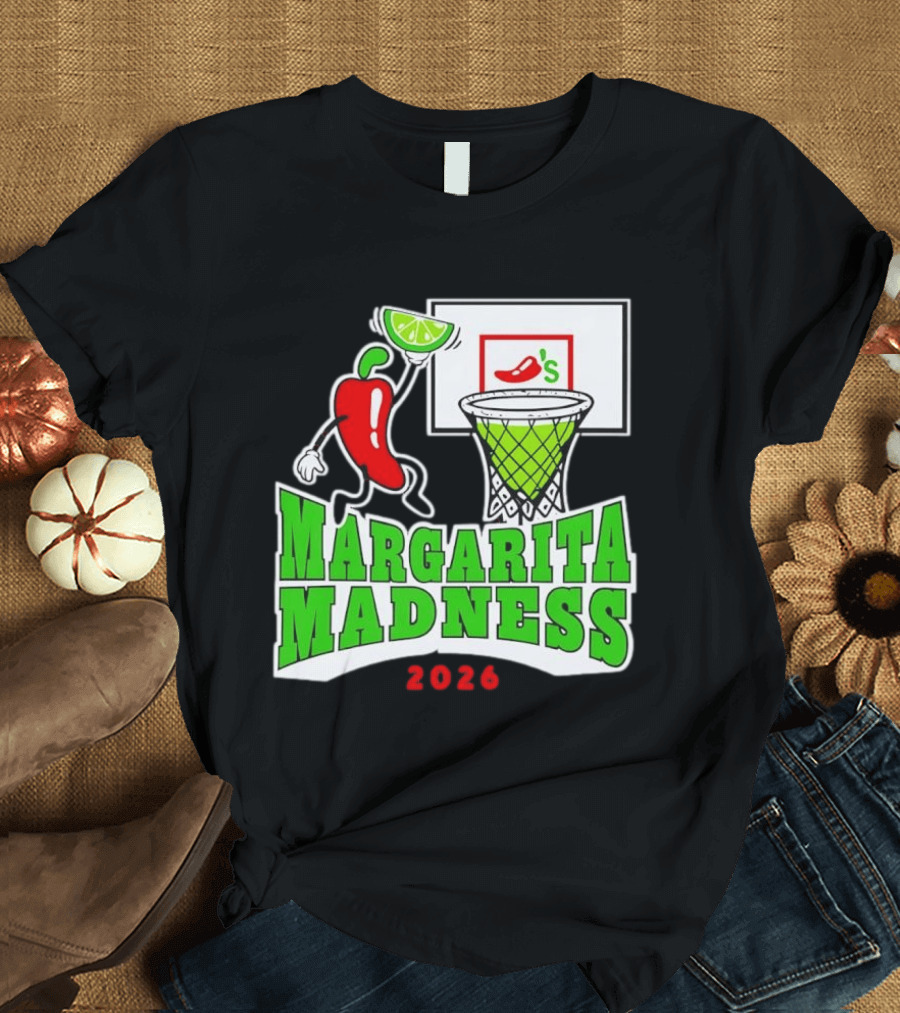 Chili's Margarita Madness 2026 Basketball Event With Lime And Chili Hoops T-Shirt