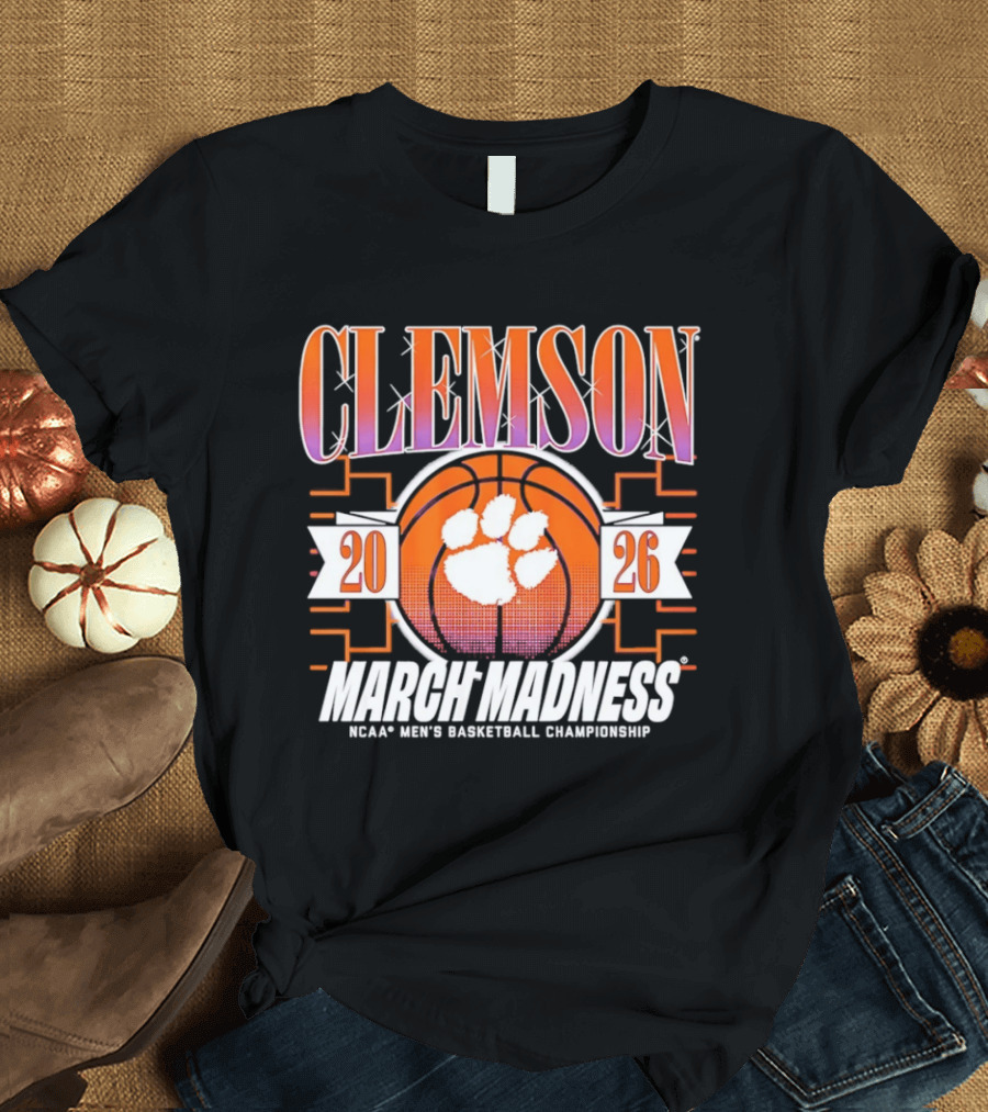 Clemson Tigers 2026 March Madness NCAA Men's Basketball Championship T-Shirt