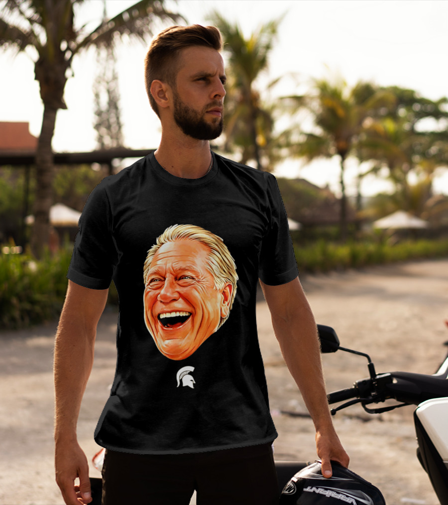 Michigan State Spartans Coach Tom Izzo Big Head T-Shirt
