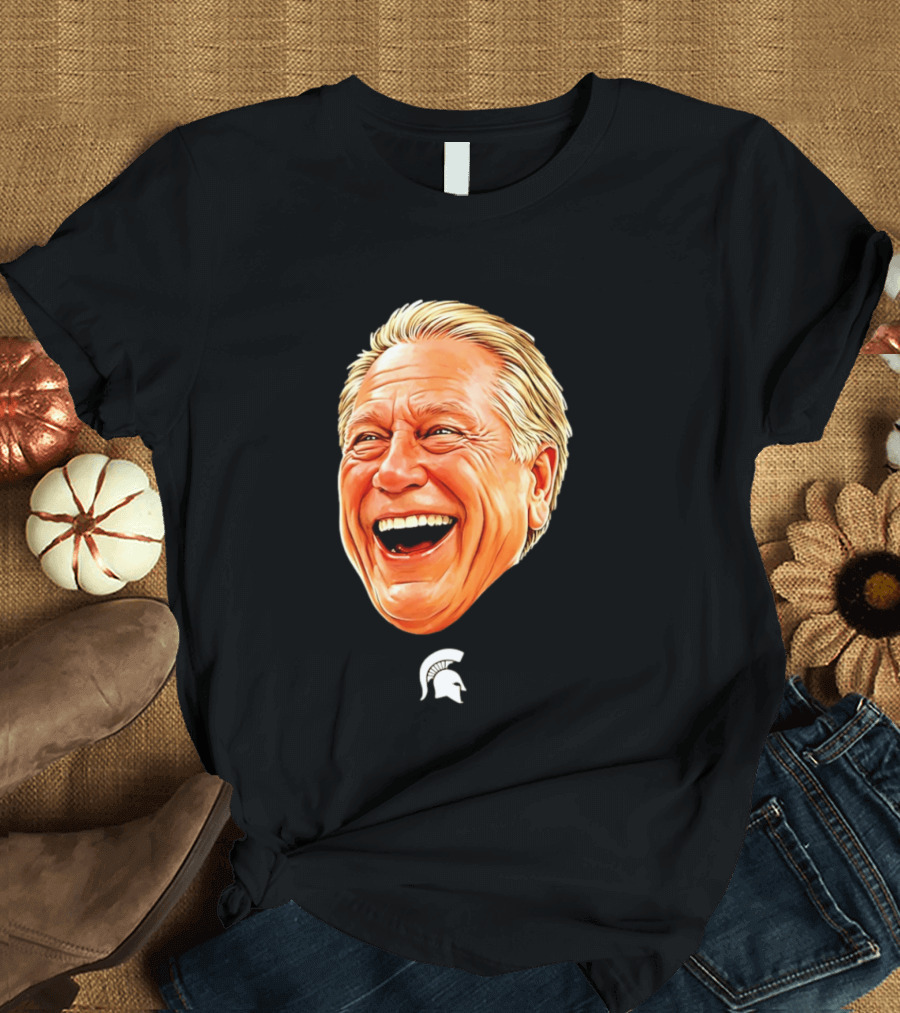 Michigan State Spartans Coach Tom Izzo Big Head T-Shirt
