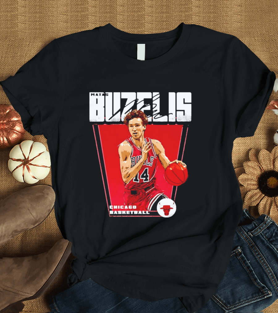 Matas Buzelis Chicago Basketball Bulls 14 T-Shirt
