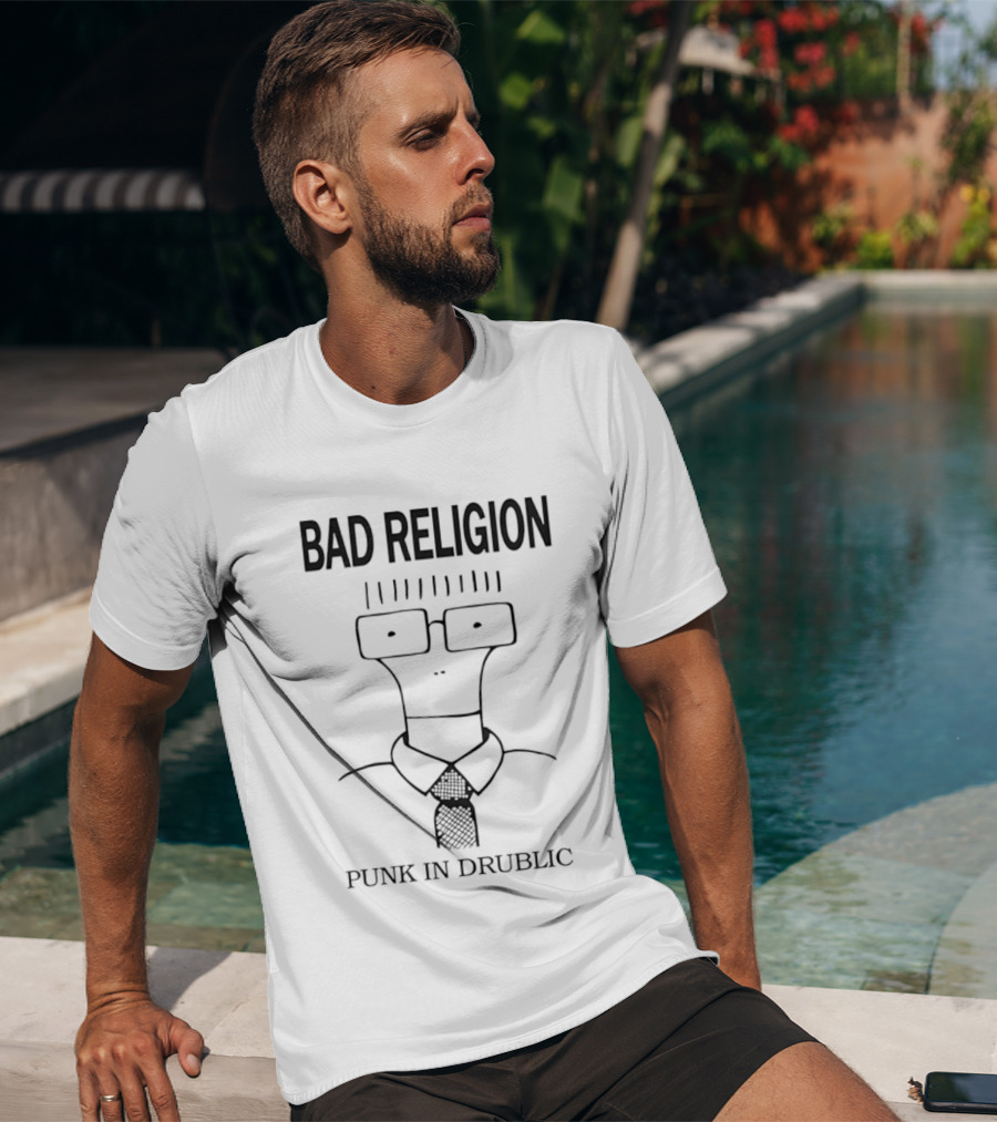 Bad Religion Punk In Drublic Nerd Character Sketch T-Shirt