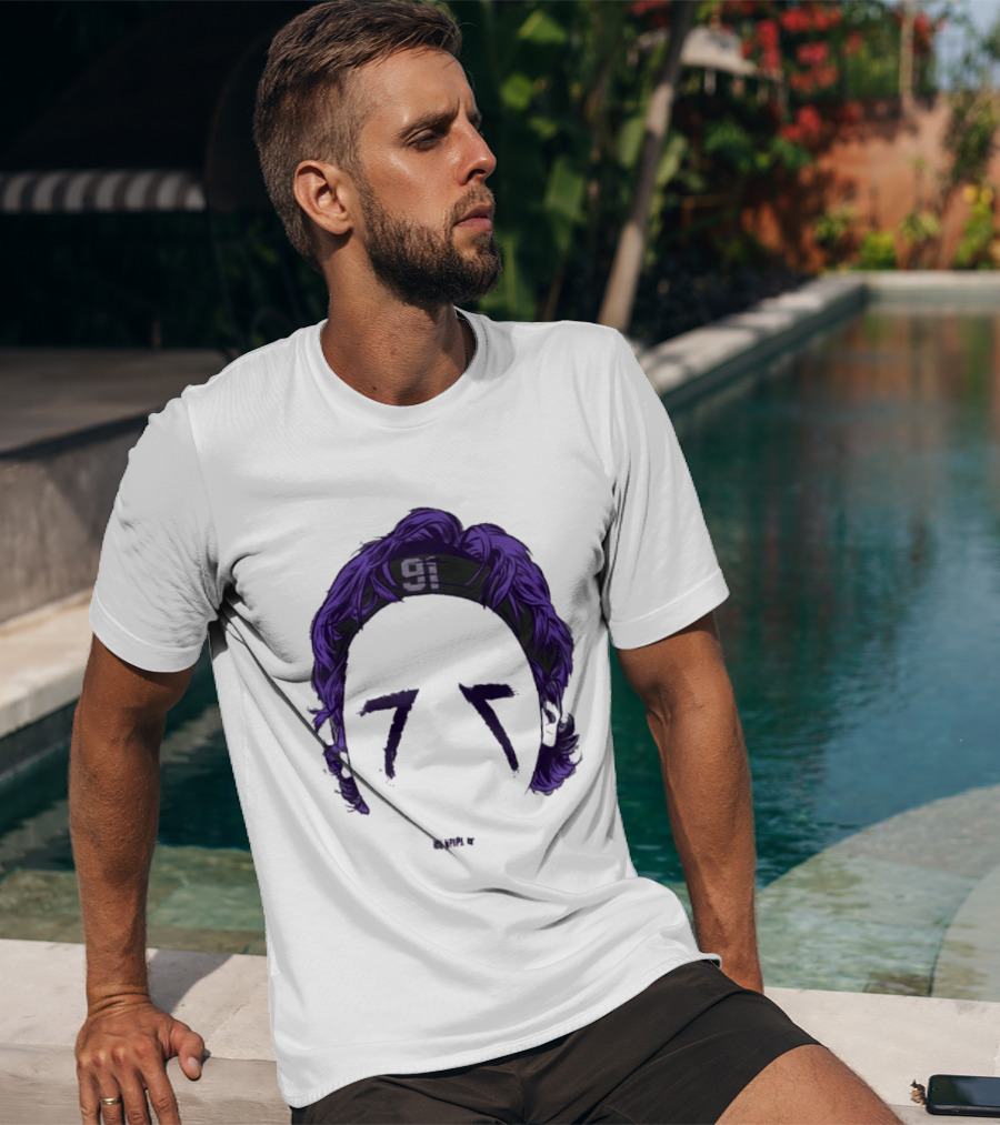 Original Trey Hendrickson 91 Baltimore Blank Face T-Shirt