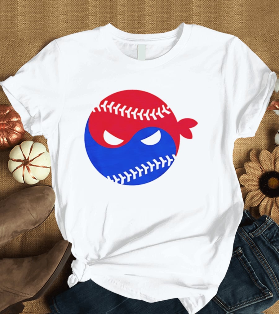 Pitching Ninja South Korea Baseball Yin Yang T-Shirt