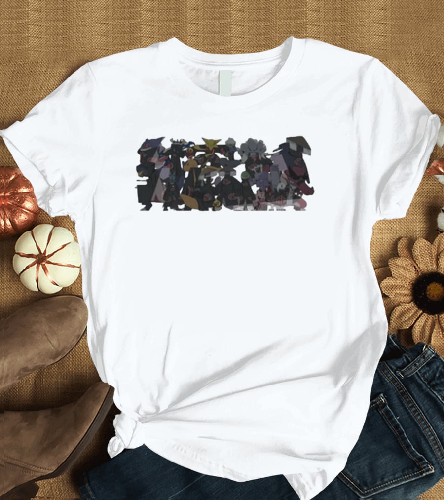 Pokémon Akatsuki Characters With Cloaks And Clouds T-Shirt