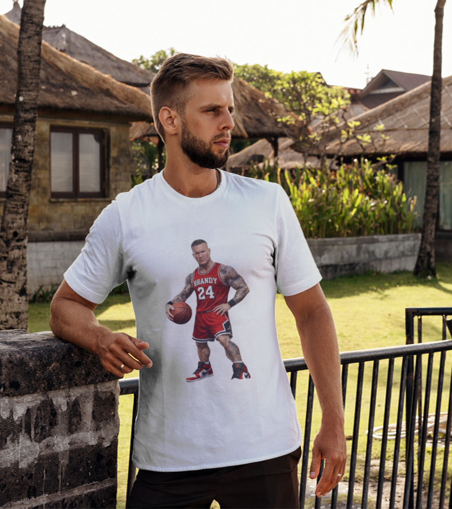 Brandy 24 Basketball Player Jordan Style Tattooed Athlete T-Shirt