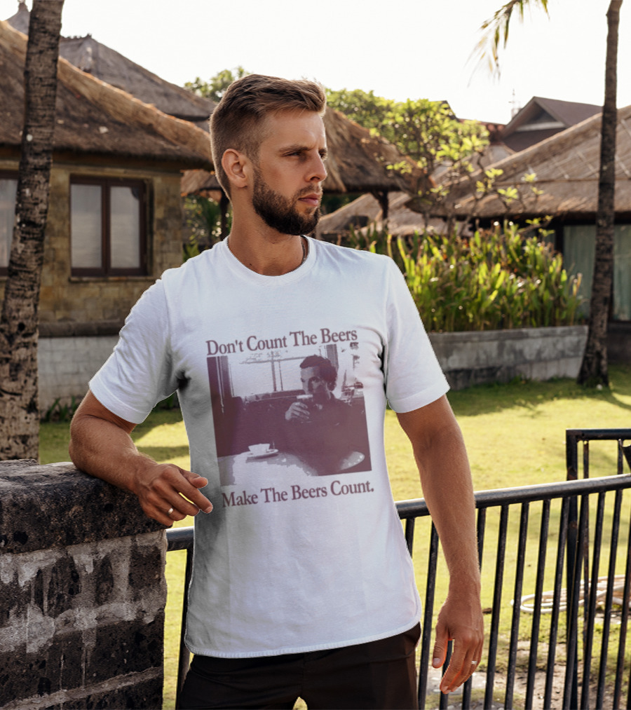 Don't Count The Beers Make The Beers Count Vintage Style Gentlemen T-Shirt