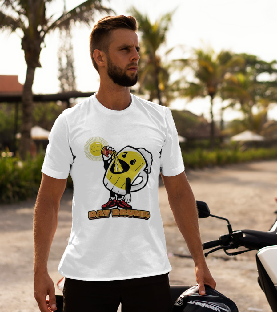 Day Drunk Beer With Sun And Sneakers St. Patrick's Day Celebration T-Shirt