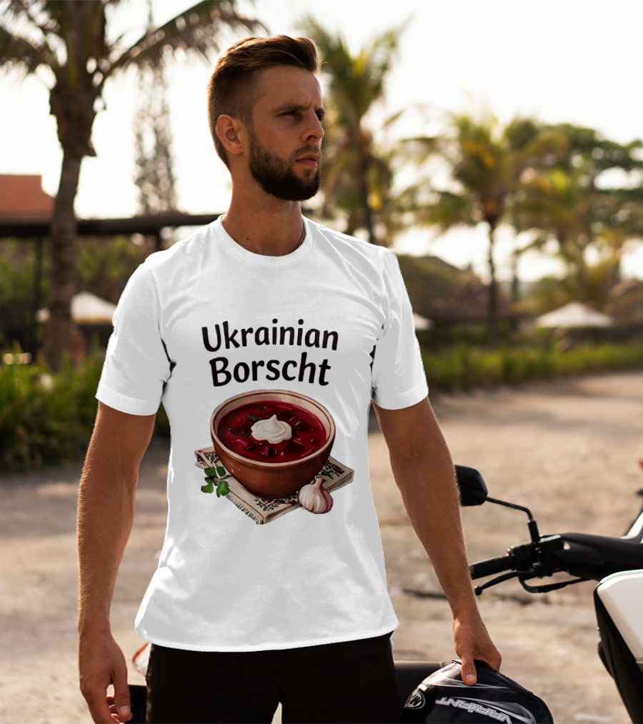 Ukrainian Borscht Soup Bowl With Garlic And Parsley T-Shirt