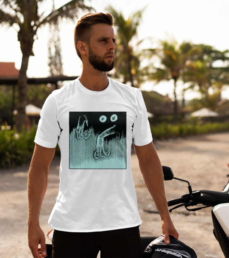 Creepy Eyes And Clawed Hands Emerging From Darkness T-Shirt