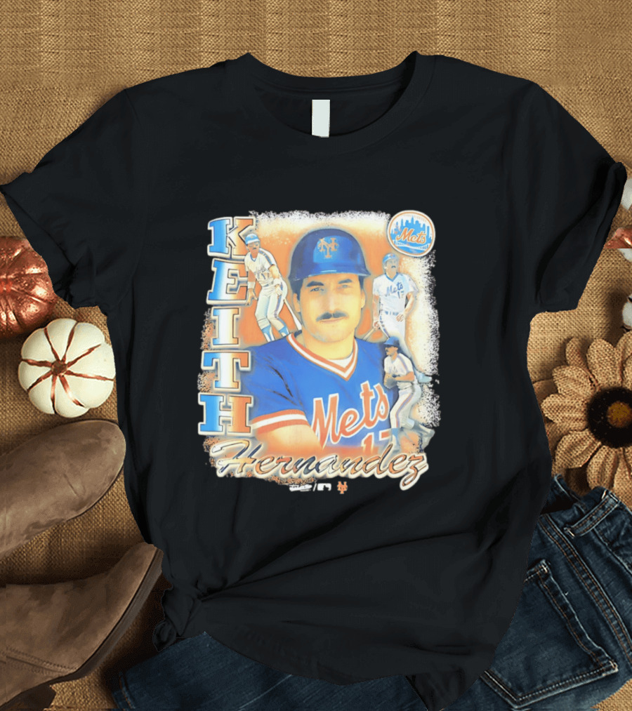 New York Mets Keith Hernandez 1986 Legendary Player Collage T-Shirt