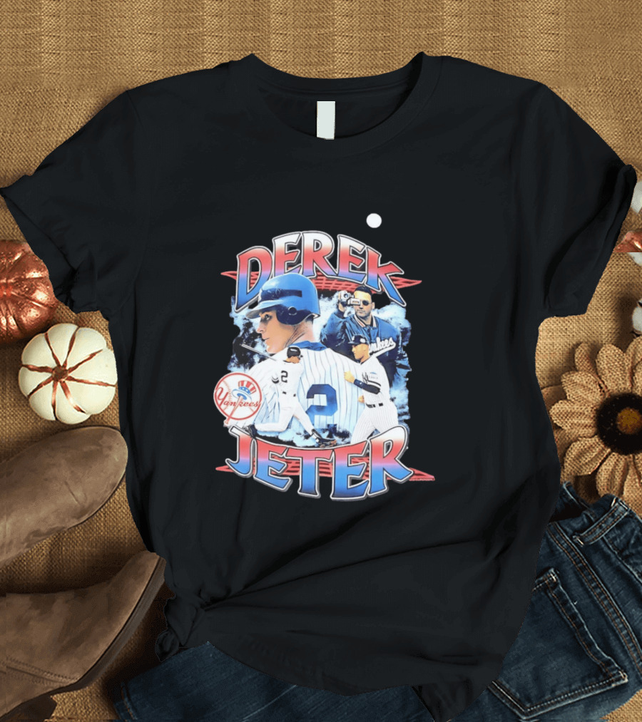 New York Yankees Derek Jeter Legendary Collage Player Yankees T-Shirt