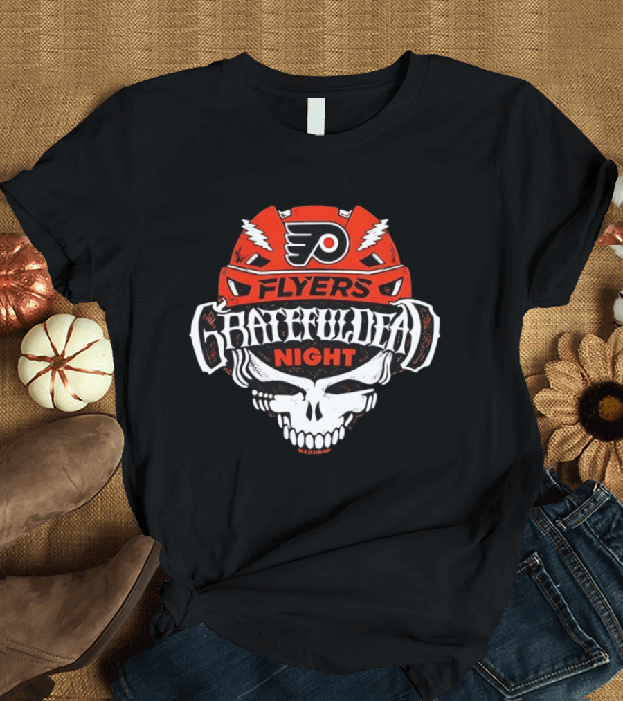 Philadelphia Flyers Grateful Dead Night NHL Collaboration T-Shirt