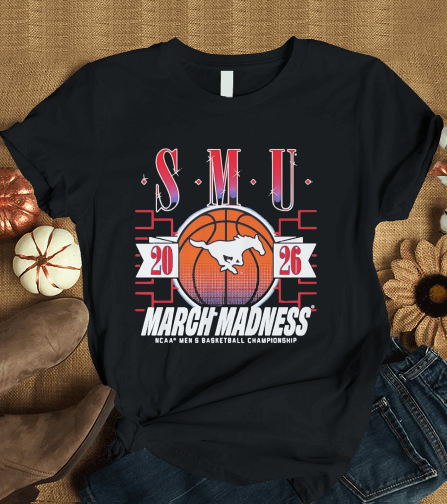 SMU Mustangs 2026 NCAA Men's Basketball Championship March Madness T-Shirt
