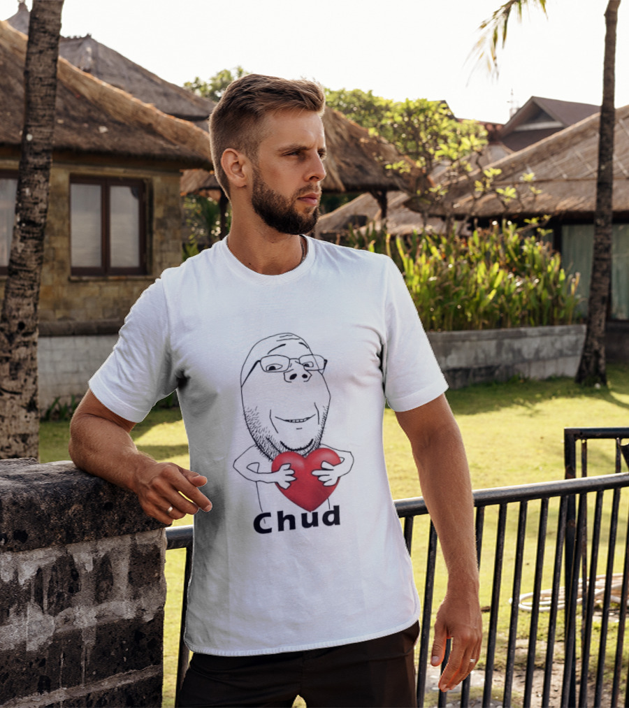 Chud Guy Chudjak Holding Red Heart Sketch T-Shirt