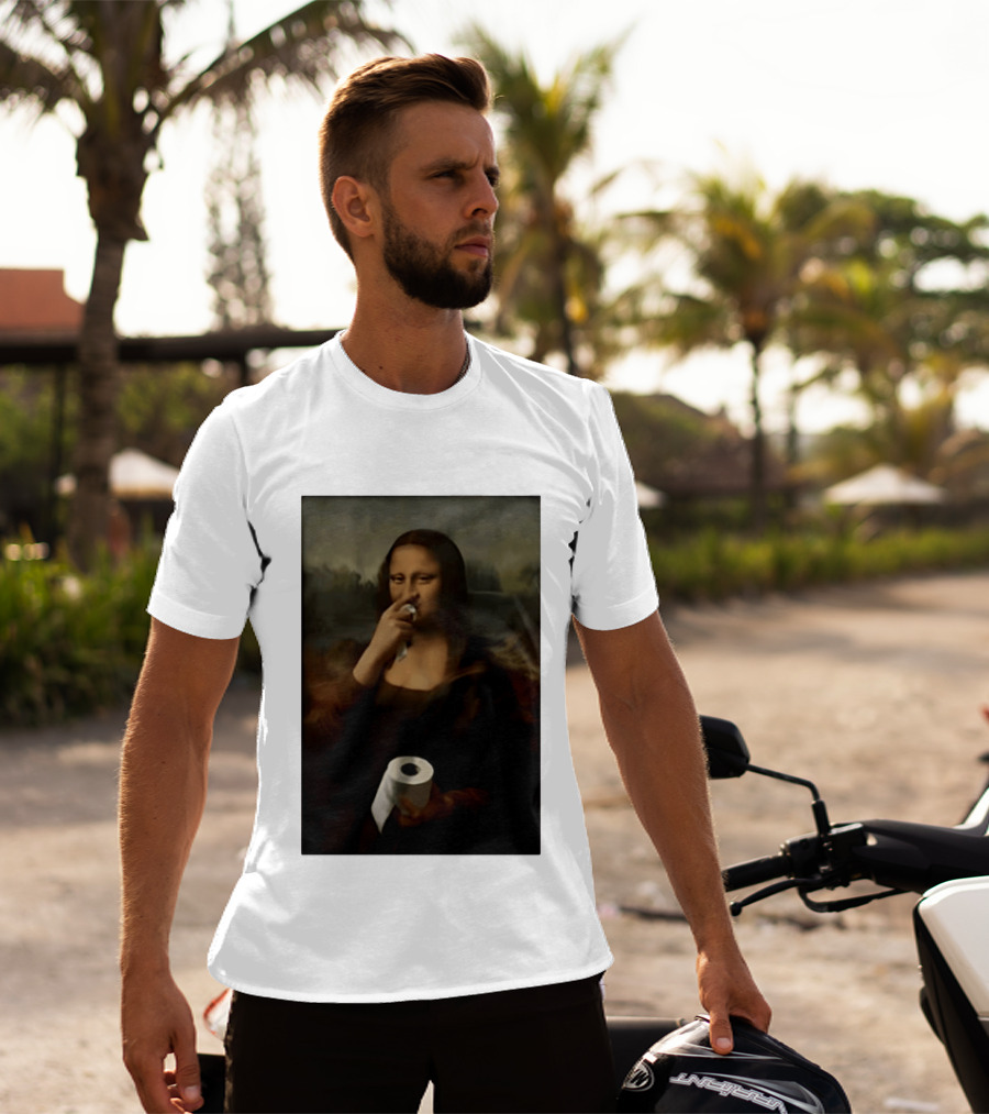 Mona Luisa Toilet Paper Painting Meme T-Shirt