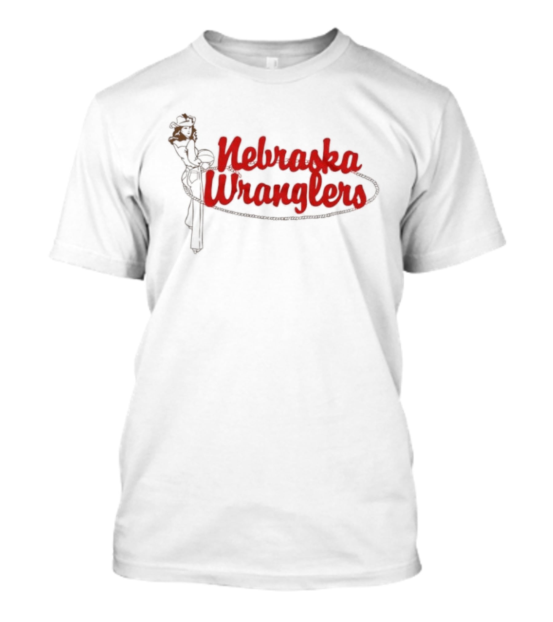 Nebraska Wranglers WPBL Western Style Cowboy Hat Rope T-Shirt