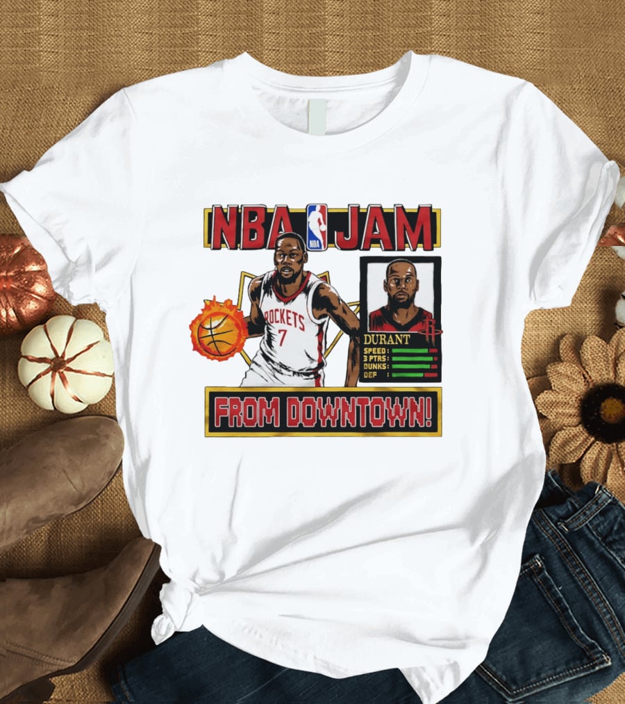 NBA Jam Durant Houston Rockets 7 From Downtown T-Shirt