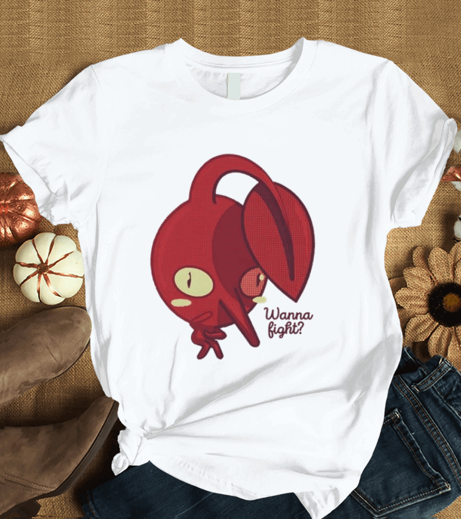Red Pikmin Wanna Fight Video Game T-Shirt