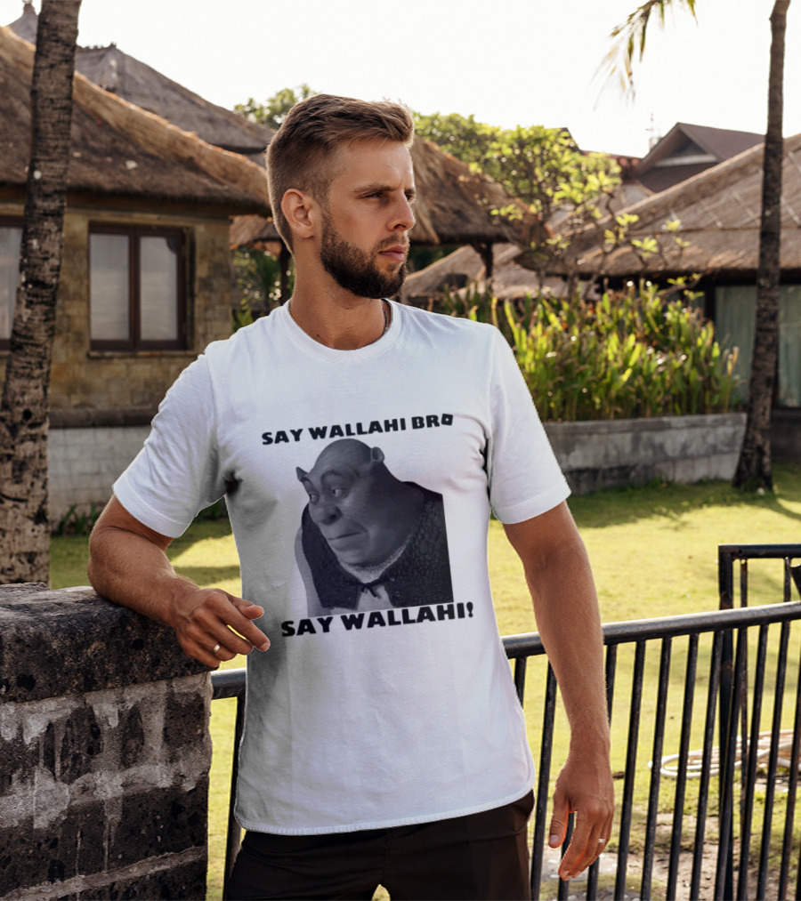Shrek Say Wallahi Bro Meme Face Roblox T-Shirt